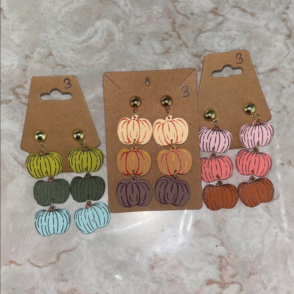 Pumpkin earring set